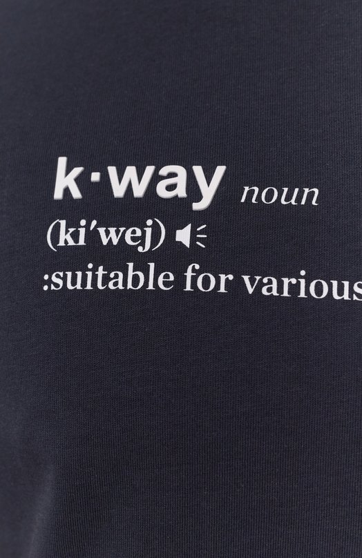 Хлопковая футболка K-Way K3136DW Синий  K3136DW Фото 5