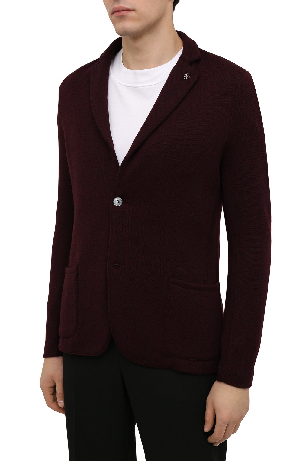 Шерстяной пиджак GRAN SASSO бордового цвета по цене 56400 руб., арт. 57124/14227, фото 3 Шерстяной пиджак GRAN SASSO, арт. 57124/14227, фото 3