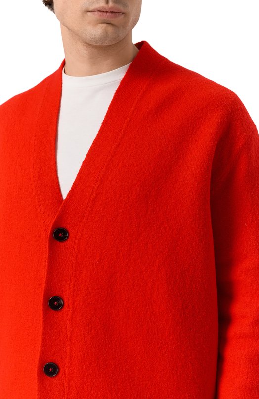 Шерстяной кардиган Jil Sander J22HP0005-J14506 Красный  J22HP0005-J14506 Фото 5