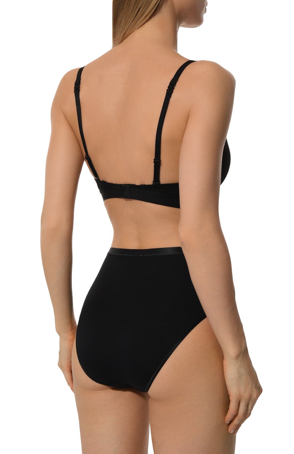 Трусы-слипы с завышенной талией HANRO черного цвета по цене 5800 руб., арт. 071254, фото 3 Трусы-слипы с завышенной талией HANRO, арт. 071254, фото 3