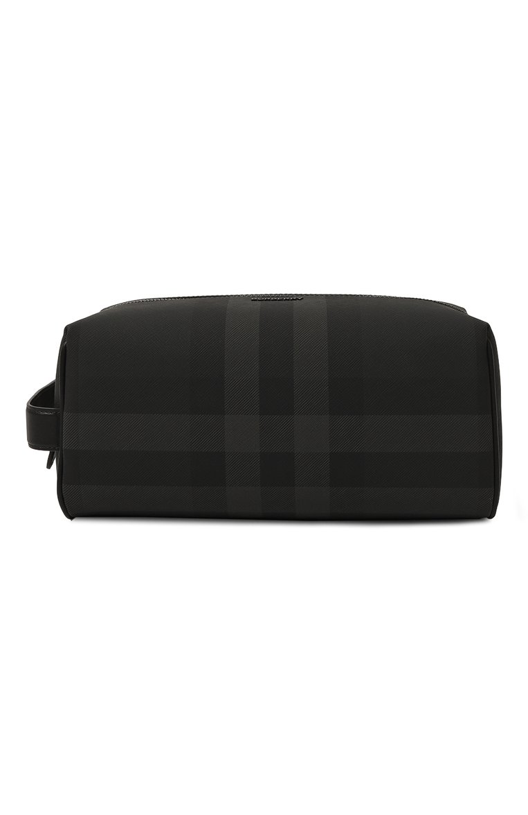 Мужской несессер BURBERRY темно-серого цвета, арт. 8070279 | Фото 1 (Размер: small; Материал: Экокожа)
