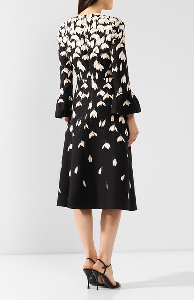 Платье из смеси шерсти и шелка VALENTINO черного цвета по цене 497500 руб., арт. SB3VAN014PK, фото 4 Платье из смеси шерсти и шелка VALENTINO, арт. SB3VAN014PK, фото 4