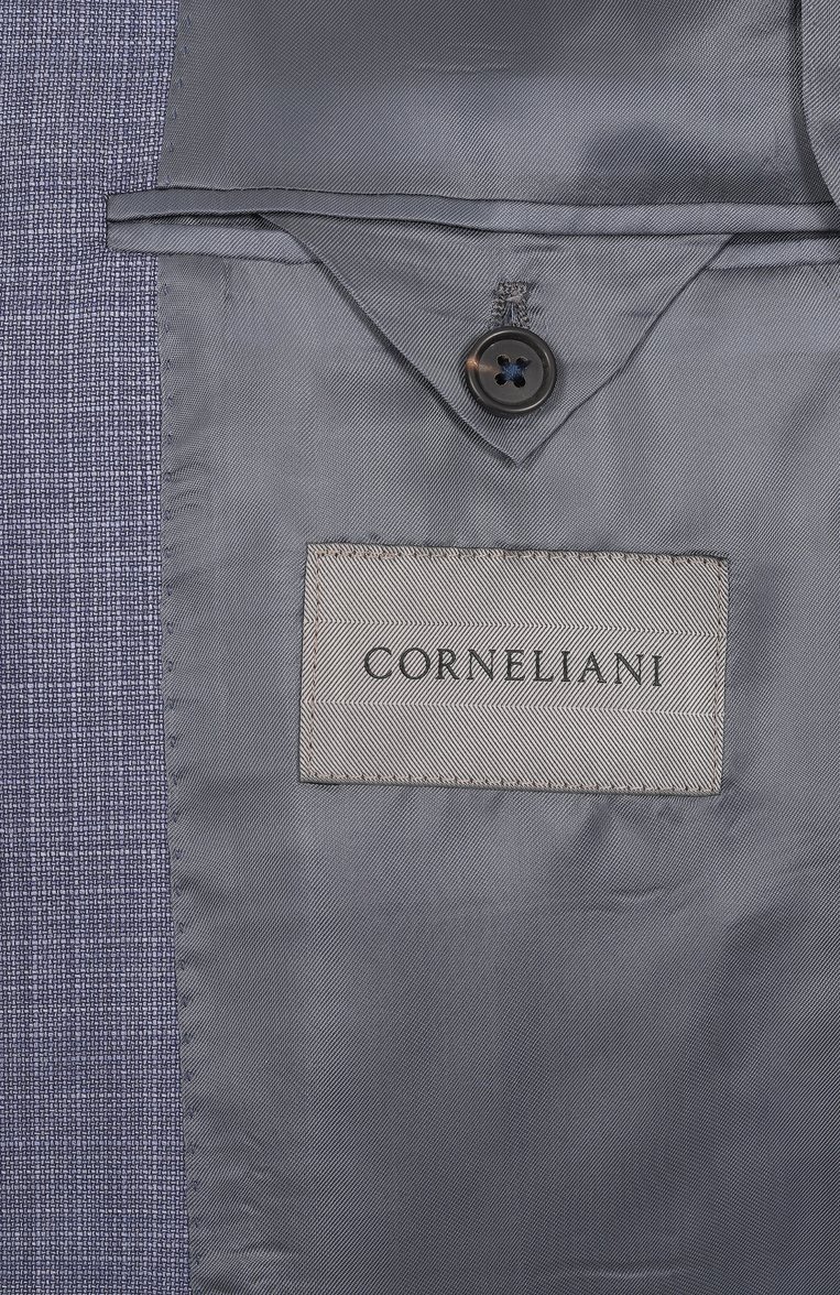 Мужской шерстяной костюм CORNELIANI синего цвета, арт. 256008-2518284_SET | Фото 9 (Рукава: Длинные; Материал подклада: Купро; Материал внешний: Шерсть; Костюмы М: Однобортный; Стили: Классический)