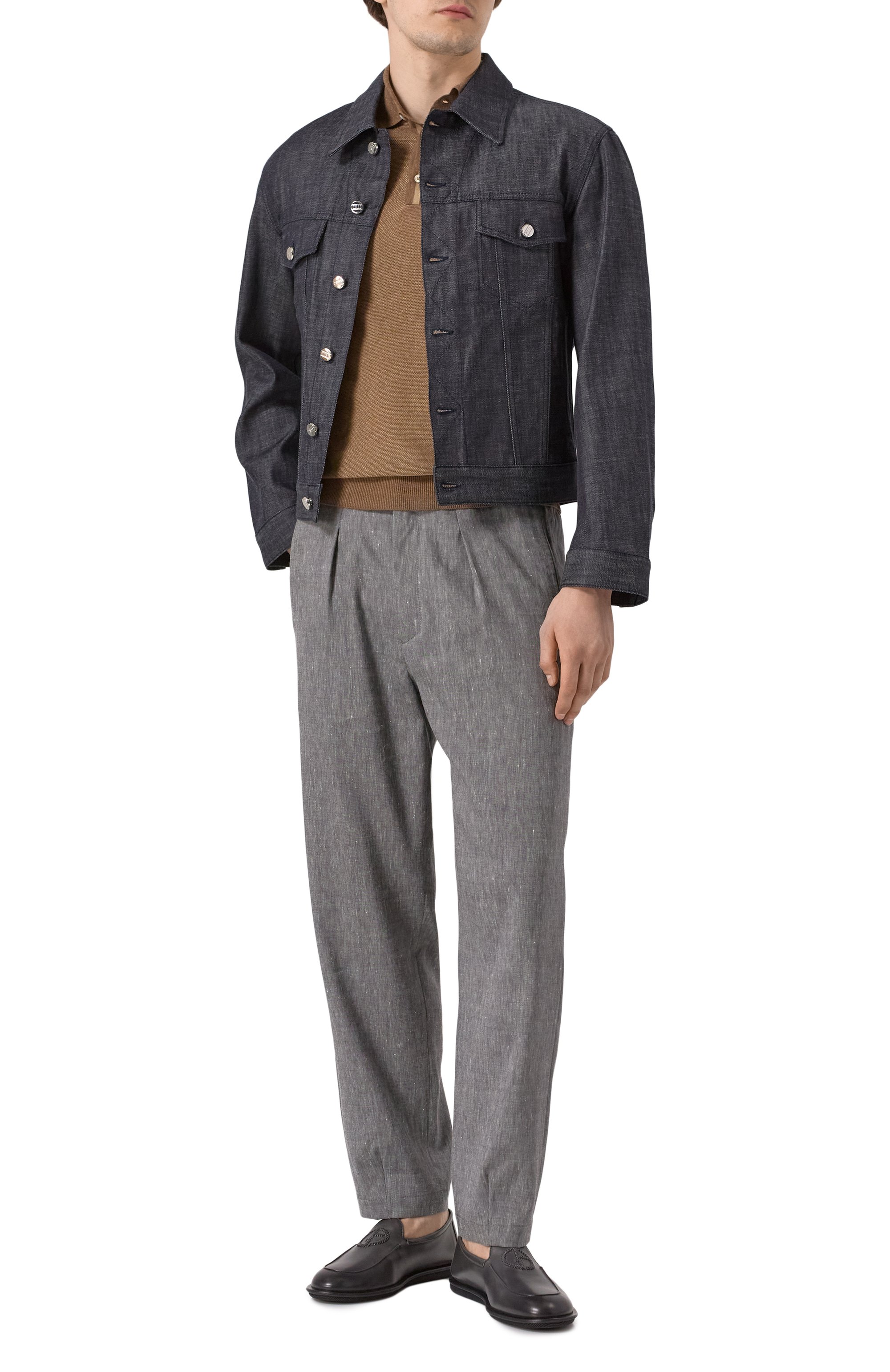 Кожаные лоферы GIORGIO ARMANI, арт. X2J162/XF615, фото 2