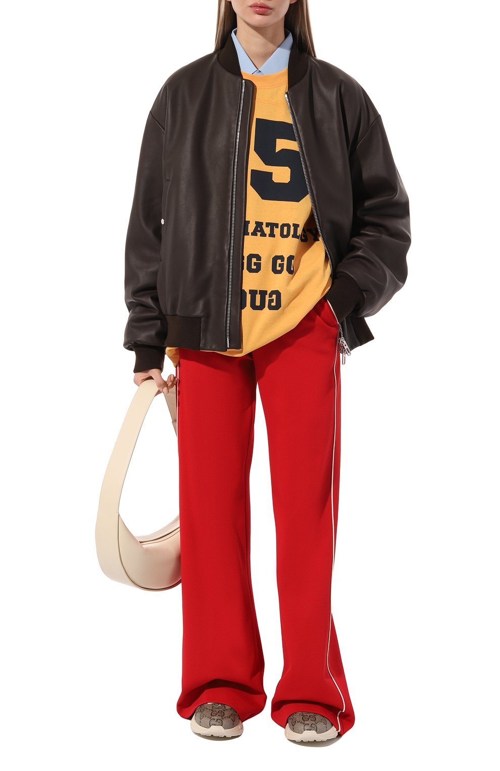 Брюки GUCCI красного цвета по цене 128160 руб., арт. 655177 XJDEL, фото 2 Брюки GUCCI, арт. 655177 XJDEL, фото 2