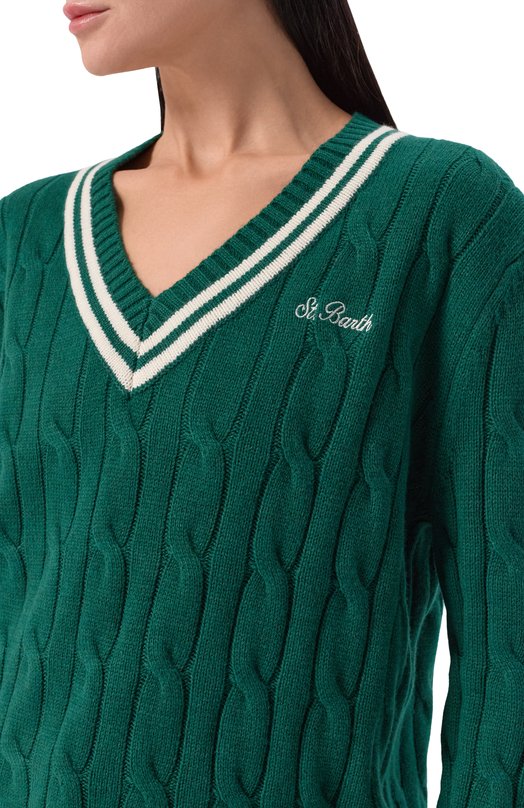 Свитер из шерсти и вискозы MC2 Saint Barth R0G0009-00026I/R0GER W Зелёный  R0G0009-00026I/R0GER W Фото 5