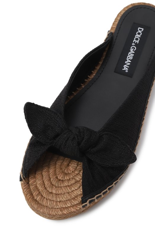 Текстильные шлепанцы Dolce & Gabbana CE0149/A9AA3 Чёрный  CE0149/A9AA3 Фото 7