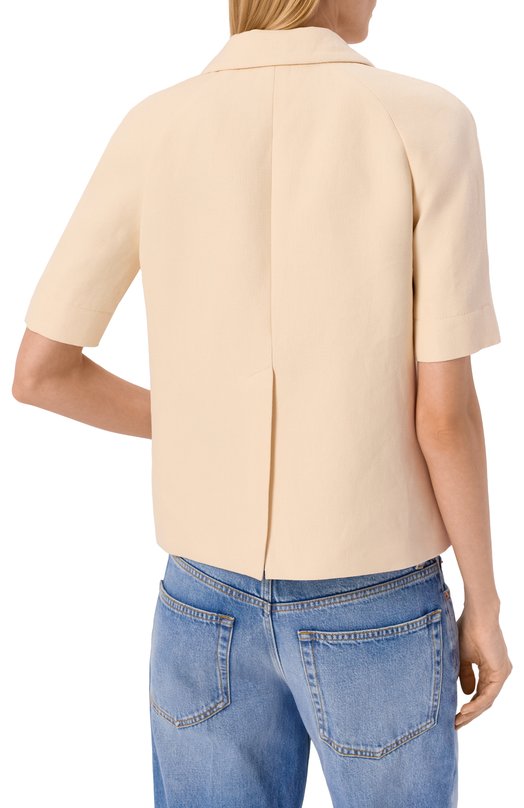 Льняной жакет Gucci 823783/Z8B1V Кремовый  823783/Z8B1V Фото 4