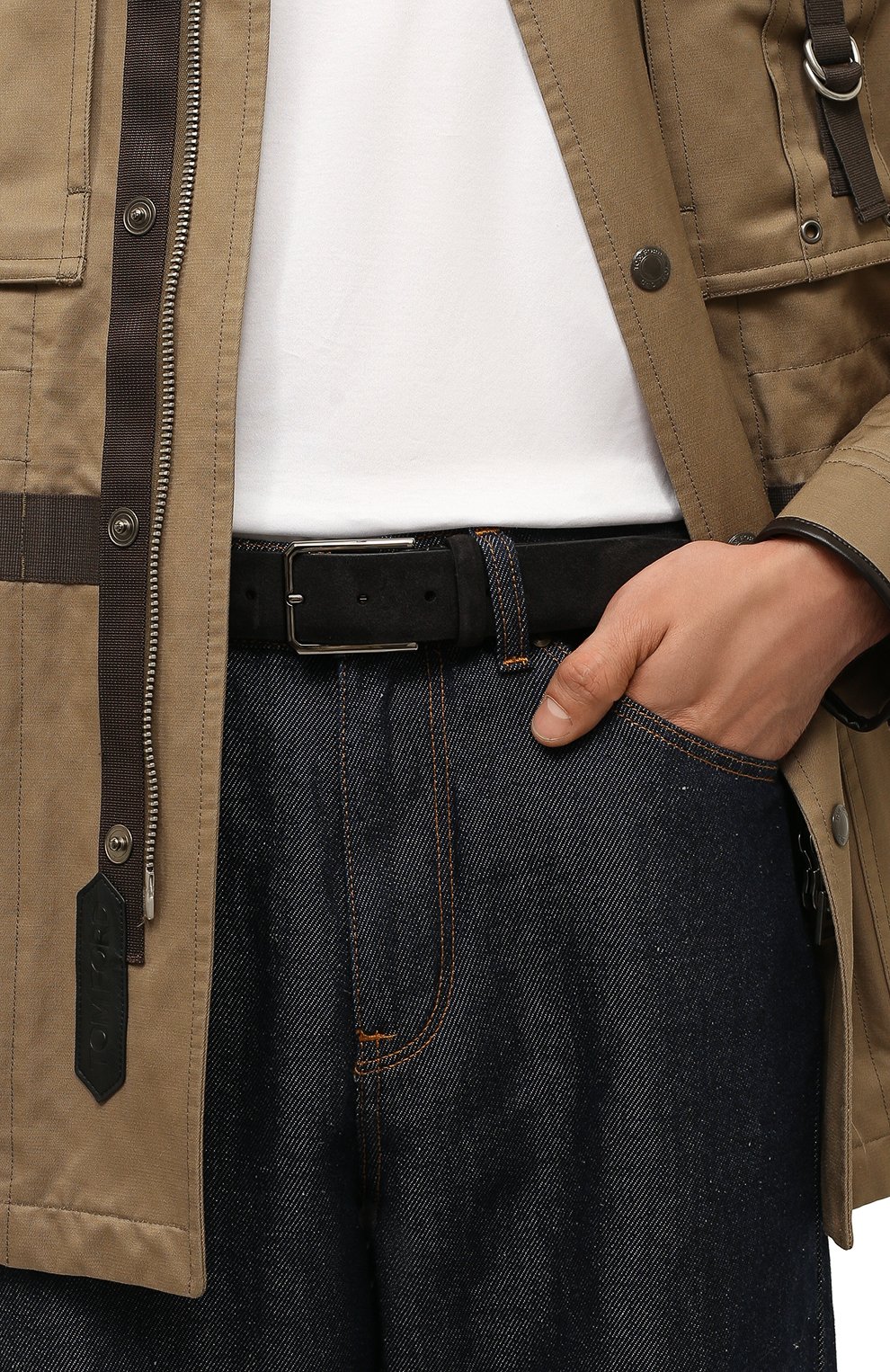 Замшевый ремень SANTONI, арт. CM35VS003B91G2SNG56, фото 2