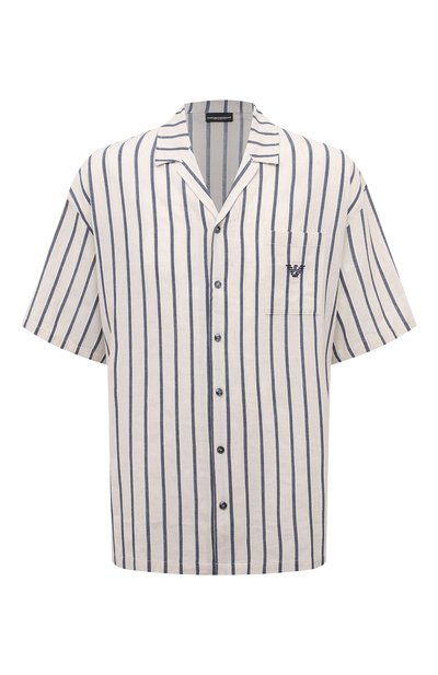 Рубашка из хлопка и льна EMPORIO ARMANI, арт. 211881/4R465, фото 1
