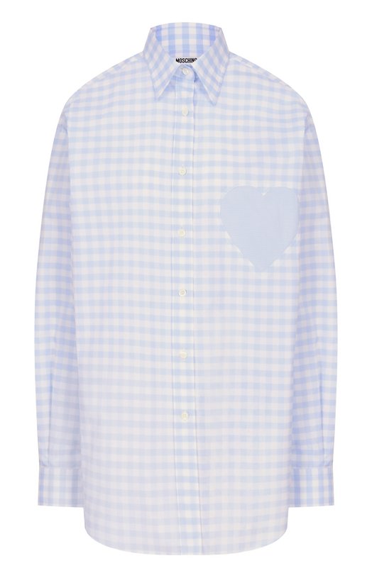 Хлопковая рубашка Moschino A0205/0536 Голубой A0205/0536