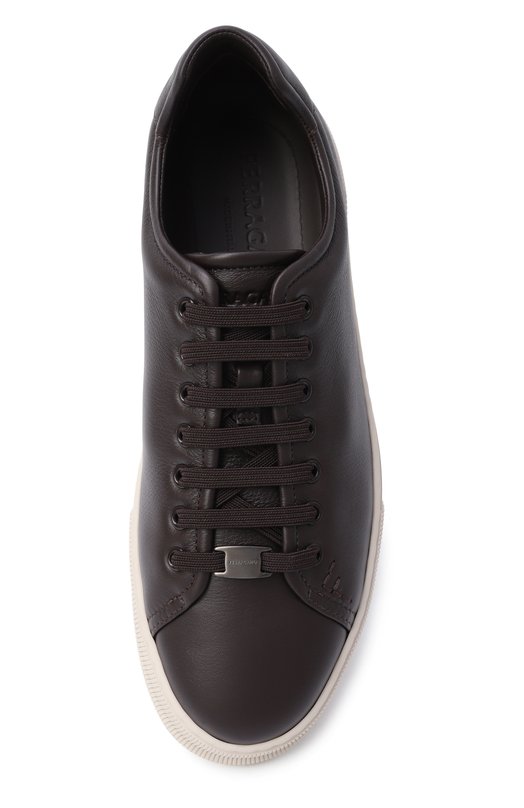 Кожаные кеды Cube Ferragamo 029773/784 Коричневый  029773/784 Фото 6