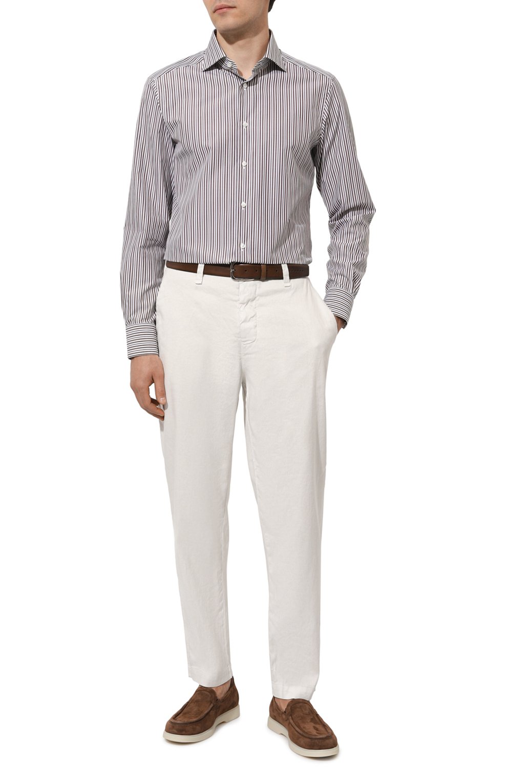 Брюки изо льна и хлопка TRANSIT, арт. CFUTRWF150, фото 2