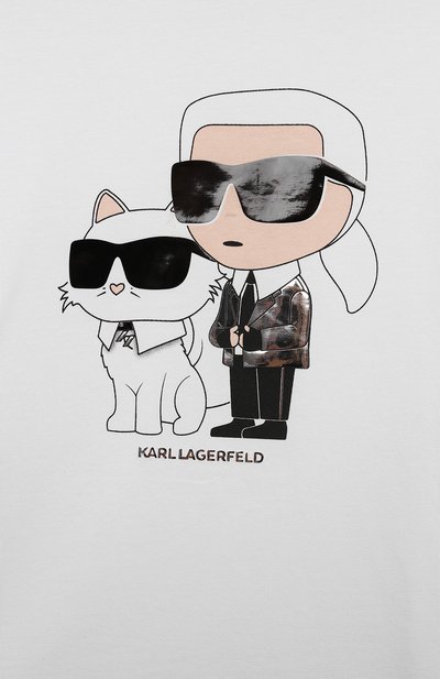 Хлопковый лонгслив KARL LAGERFELD KIDS, арт. Z30209, фото 3