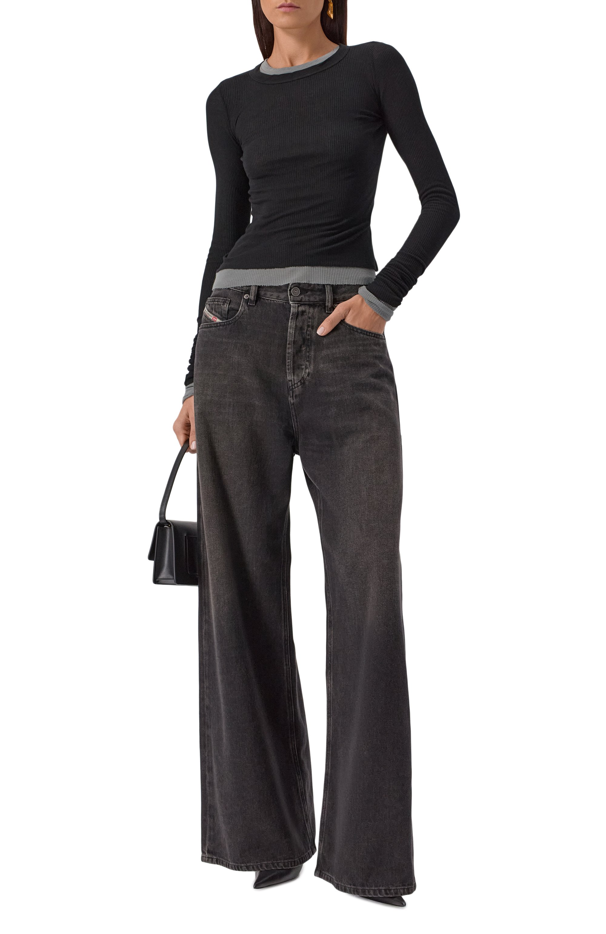 Лонгслив из вискозы и шелка RICK OWENS, арт. RP02E4209/RC, фото 2