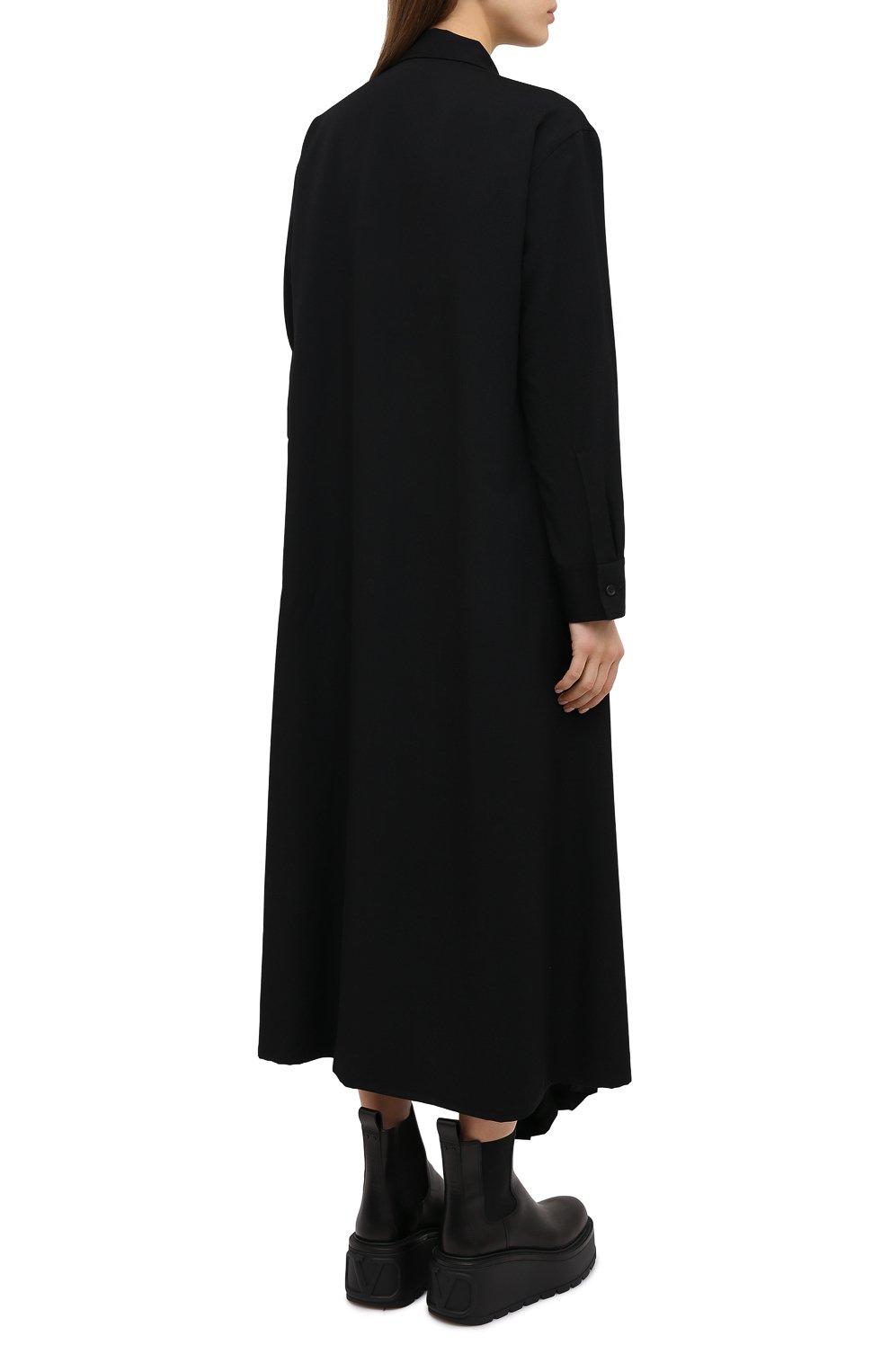 Шерстяное платье YOHJI YAMAMOTO, арт. FR-D01-100, фото 4