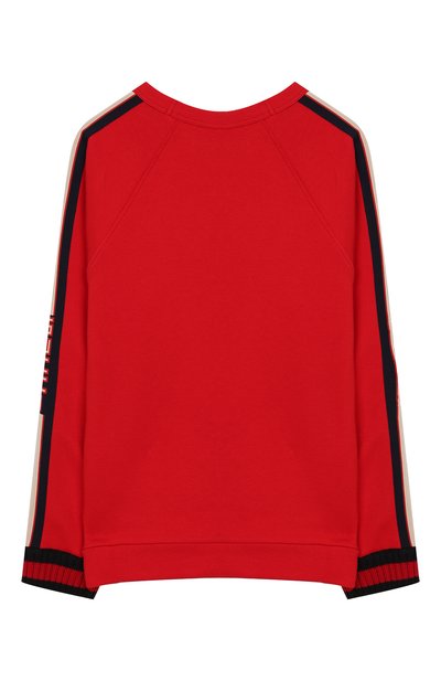 Хлопковый пуловер GUCCI красного цвета по цене 28300 руб., арт. 520748/X9L52, фото 2 Хлопковый пуловер GUCCI, арт. 520748/X9L52, фото 2