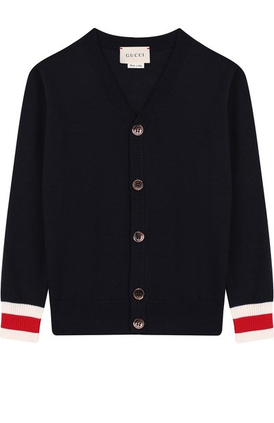 Шерстяной кардиган на пуговицах GUCCI, арт. 418775/X1284, фото 1