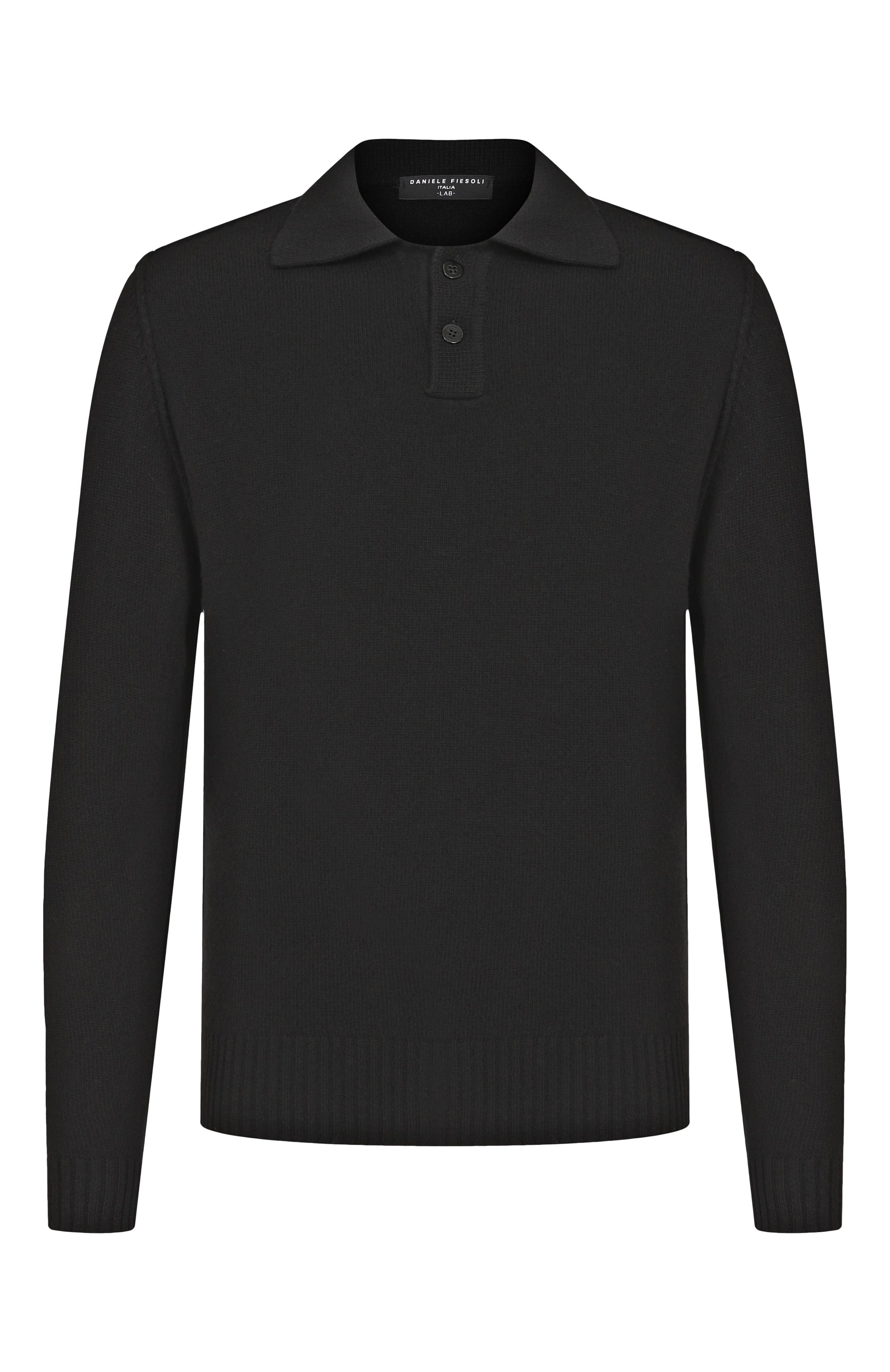 Поло из шерсти и кашемира DANIELE FIESOLI черного цвета по цене 25000 руб., арт. DF1130, фото 1 Поло из шерсти и кашемира DANIELE FIESOLI, арт. DF1130, фото 1
