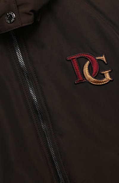 Пуховая куртка DOLCE & GABBANA коричневого цвета по цене 79500 руб., арт. L5JBC1/FUMZI, фото 3 Пуховая куртка DOLCE & GABBANA, арт. L5JBC1/FUMZI, фото 3