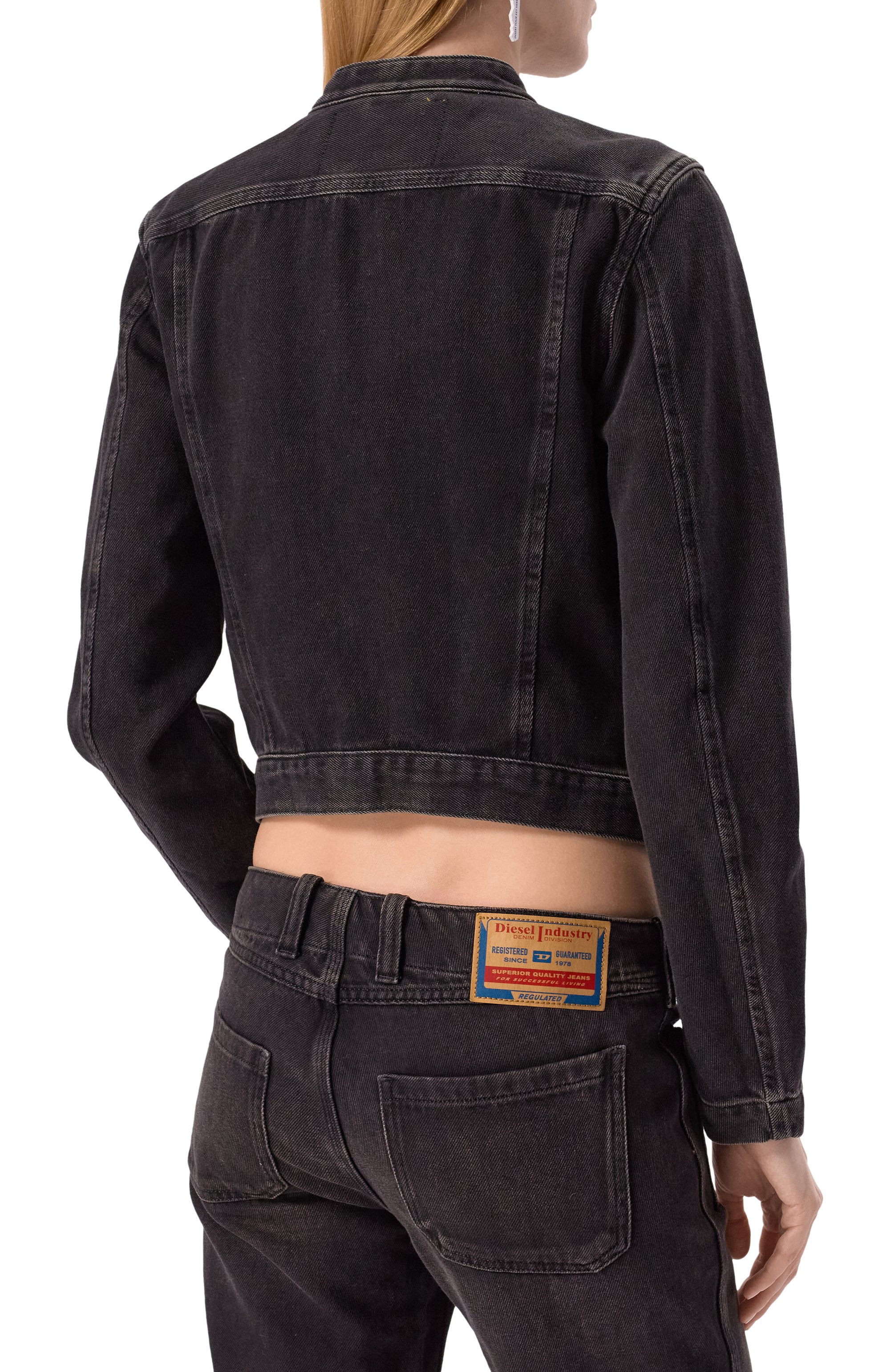 Джинсовая куртка DIESEL темно-серого цвета по цене 32650 руб., арт. A13434/09I35, фото 4 Джинсовая куртка DIESEL, арт. A13434/09I35, фото 4