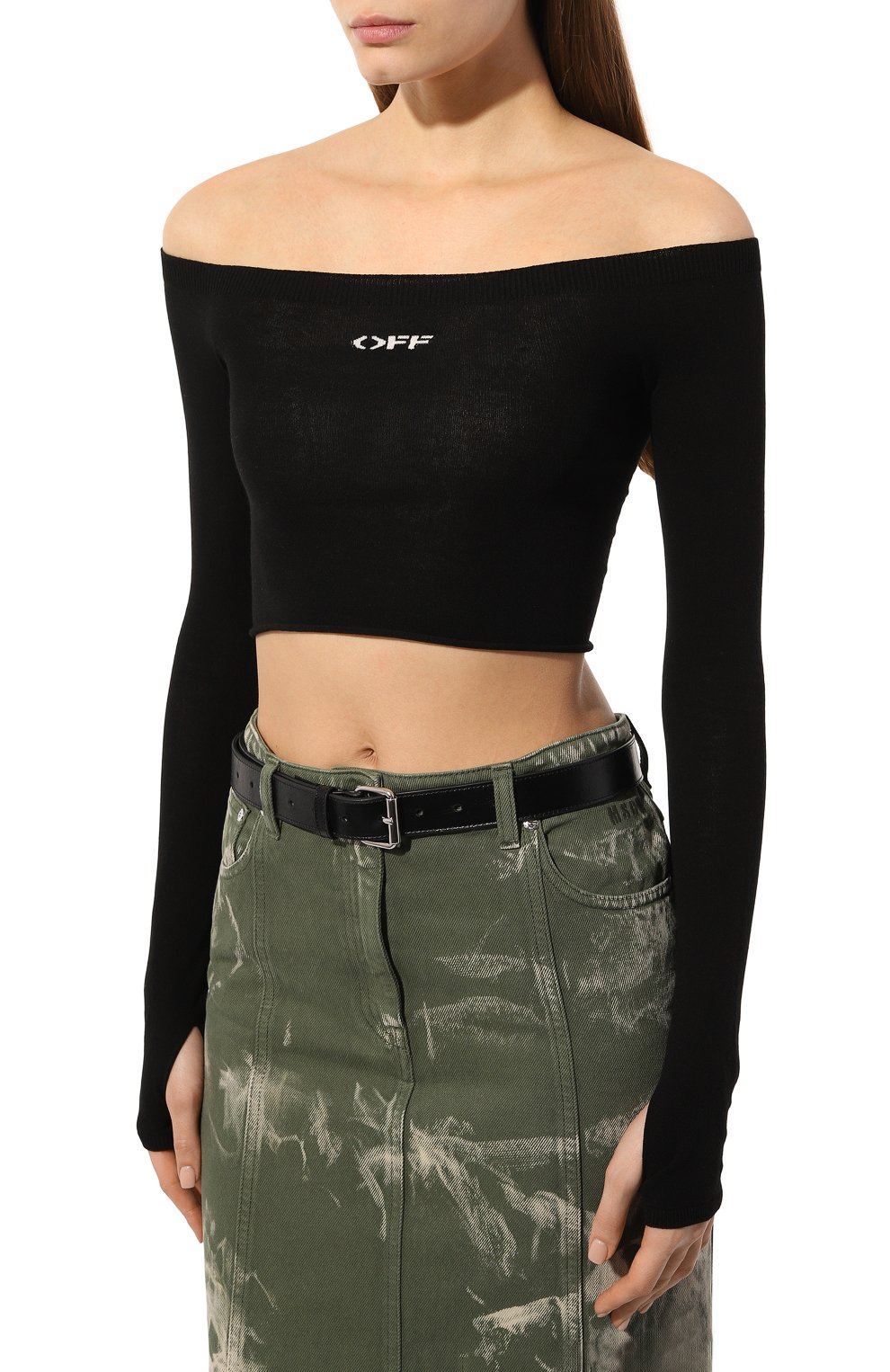 Топ из вискозы OFF-WHITE, арт. 0WHE080S24KNI002, фото 3