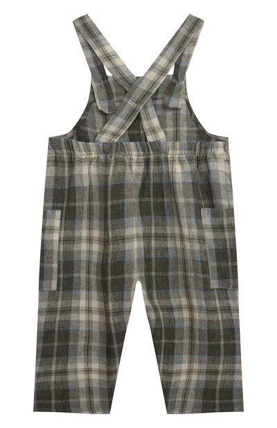 Комплект из комбинезона и футболки IL GUFO хаки цвета по цене 15300 руб., арт. P23DP360L3019/36M, фото 3 Комплект из комбинезона и футболки IL GUFO, арт. P23DP360L3019/36M, фото 3