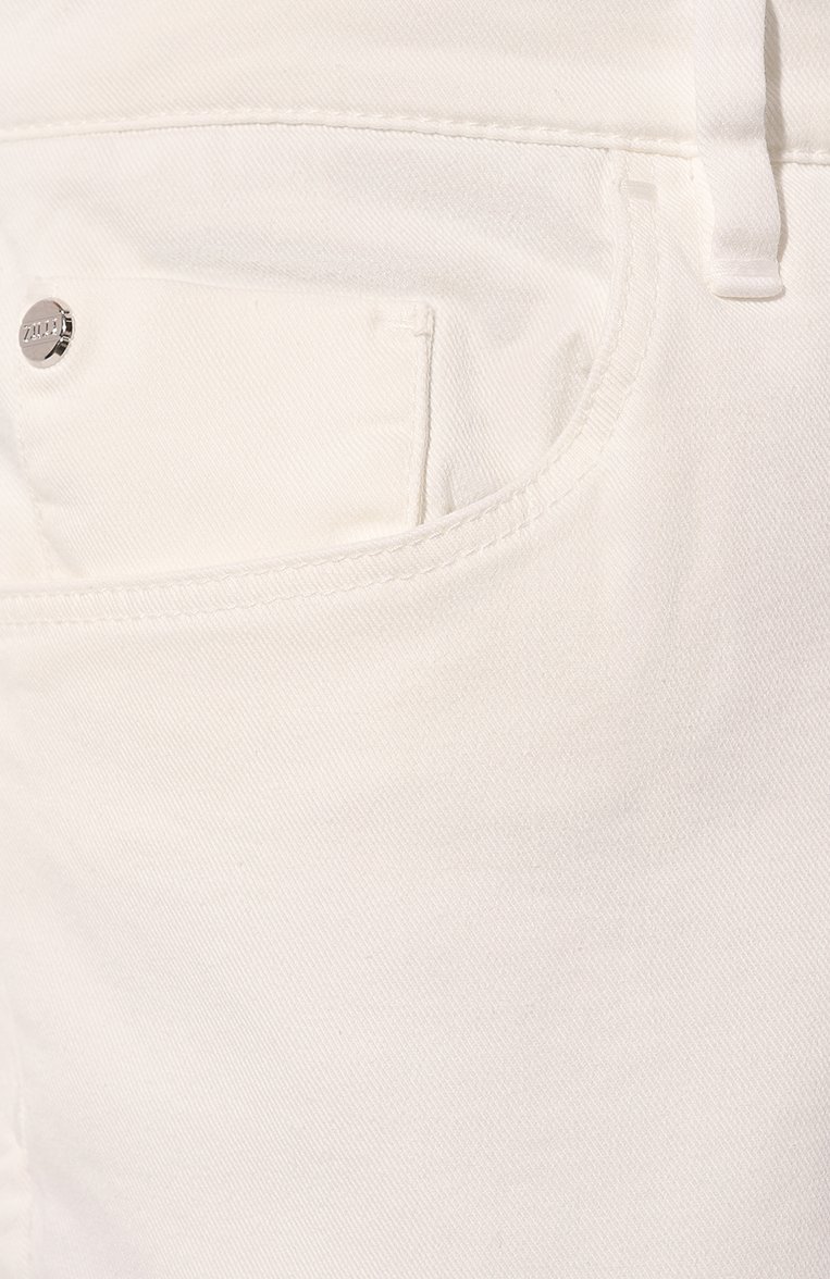 Мужские джинсы slim fit ZILLI белого цвета, арт. J5T002M0462VZL000 | Фото 5 (Длина (брюки, джинсы): Стандартные; Материал внешний: Хлопок, Деним; Силуэт М (брюки): Прямые; Кросс-КТ: Деним; Стили: Повседневный; Автоматизация состава: Проставлено; Автоматизация ТО: Проставлено)