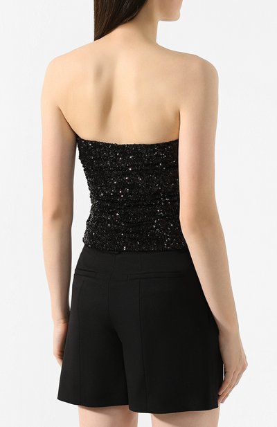 Топ с пайетками SAINT LAURENT черного цвета по цене 225500 руб., арт. 606071/Y400Q, фото 4 Топ с пайетками SAINT LAURENT, арт. 606071/Y400Q, фото 4