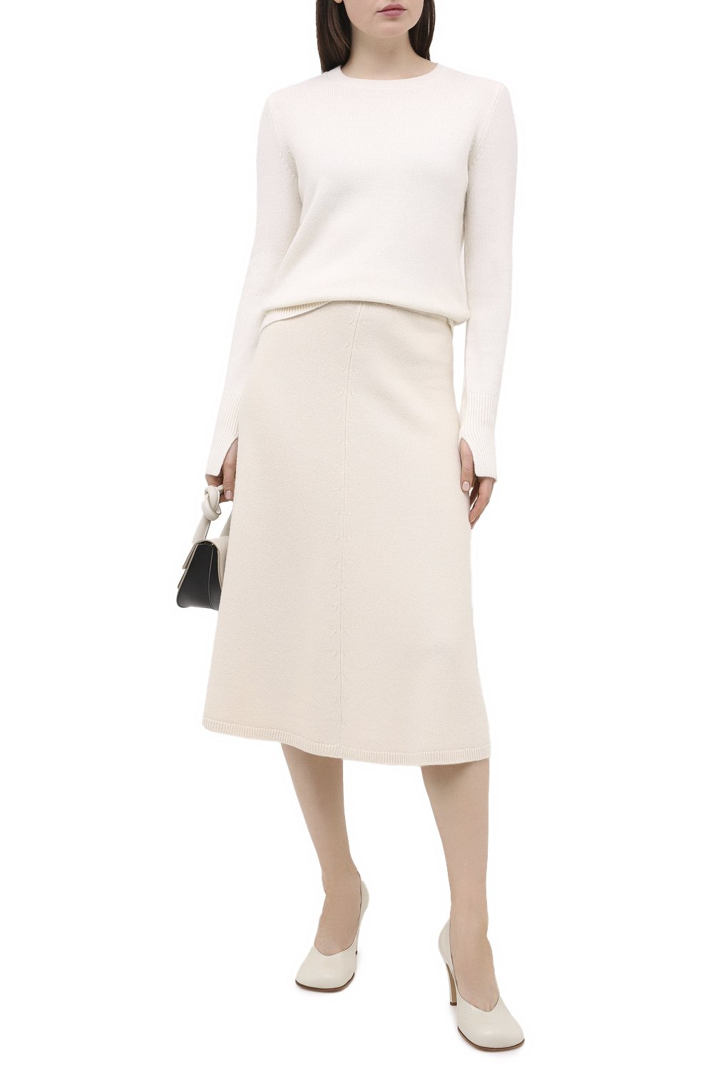 Кашемировый свитер JOSEPH белого цвета по цене 47550 руб., арт. JF004376, фото 2 Кашемировый свитер JOSEPH, арт. JF004376, фото 2