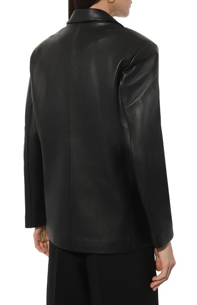 Кожаный жакет LESYANEBO черного цвета по цене 132000 руб., арт. ICONIC/LEATHERT001, фото 4 Кожаный жакет LESYANEBO, арт. ICONIC/LEATHERT001, фото 4