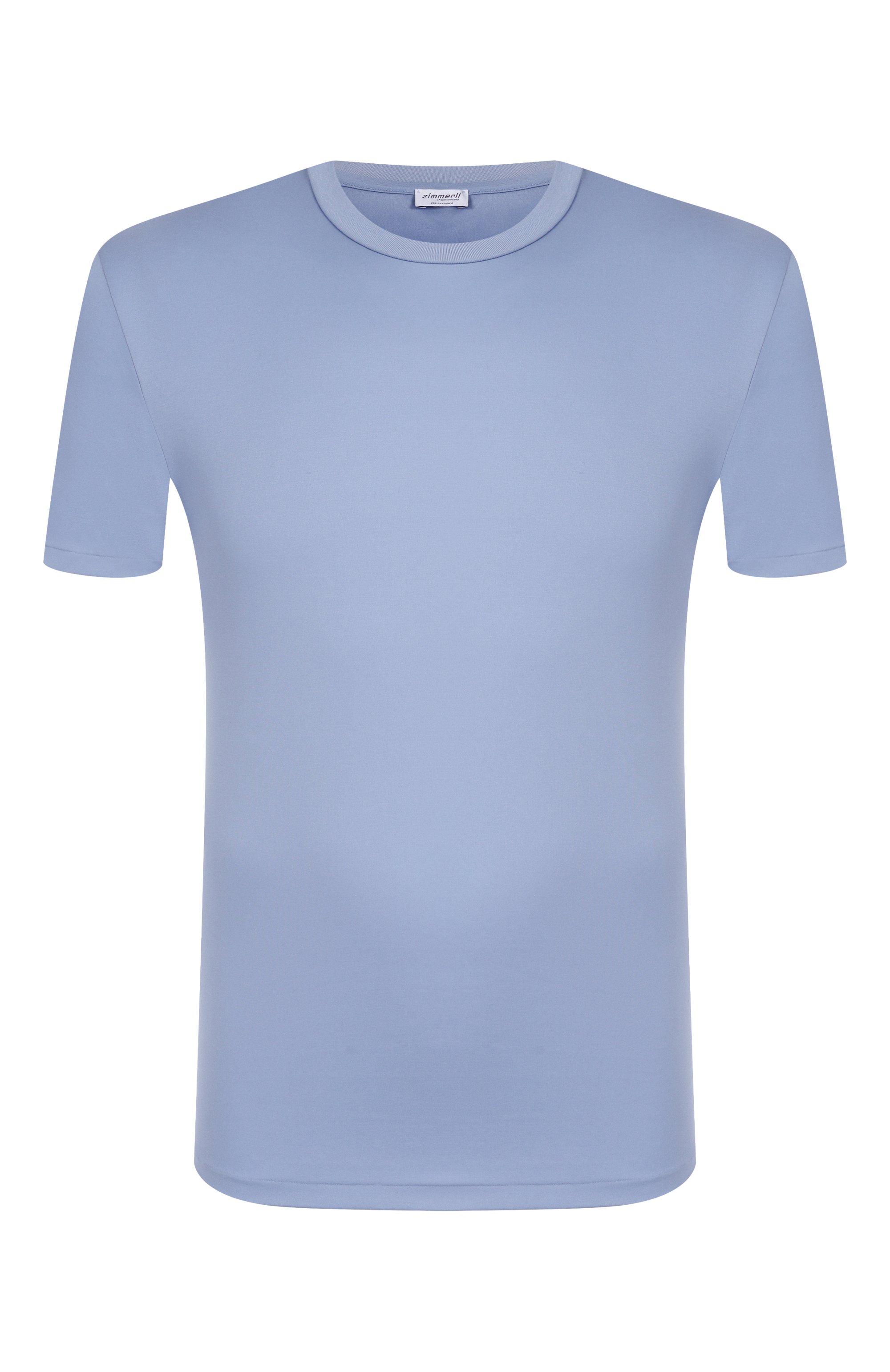 Хлопковая футболка ZIMMERLI голубого цвета по цене 19750 руб., арт. 286-1447, фото 1 Хлопковая футболка ZIMMERLI, арт. 286-1447, фото 1