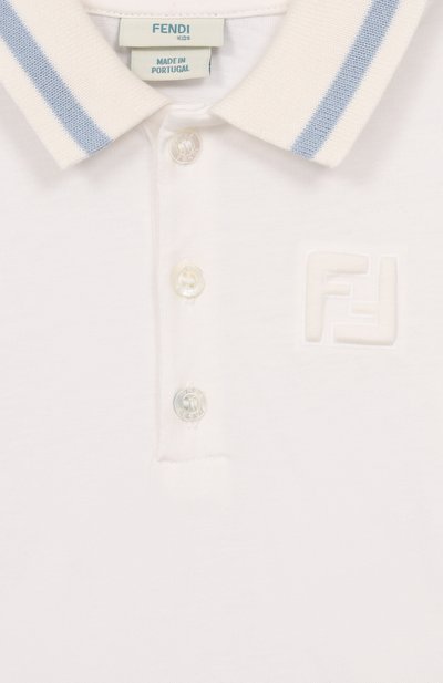 Хлопковое поло FENDI, арт. BMI268/7AJ, фото 3