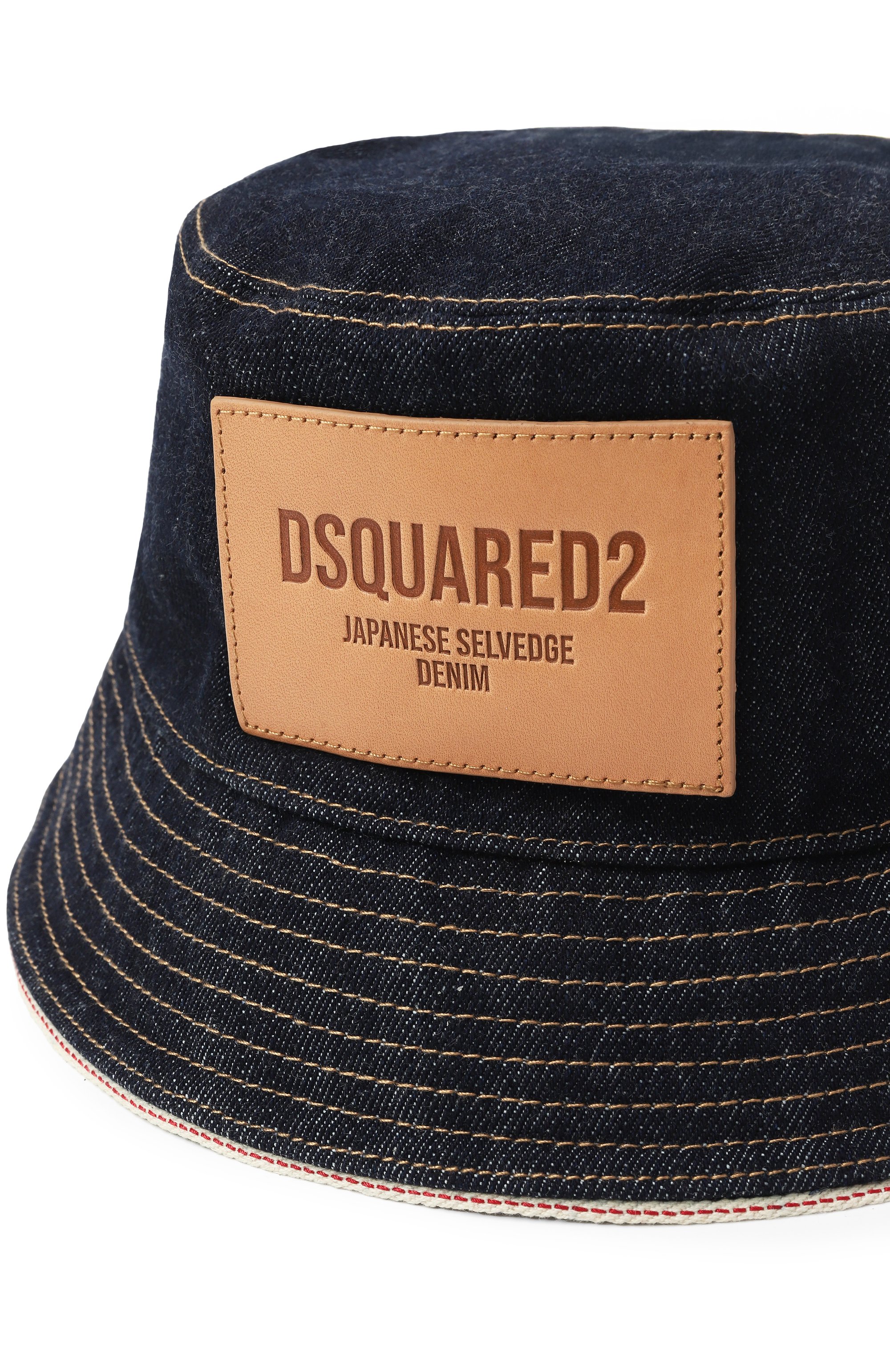 Джинсовая панама DSQUARED2 темно-синего цвета по цене 45250 руб., арт. HAM0094/10108435, фото 3 Джинсовая панама DSQUARED2, арт. HAM0094/10108435, фото 3