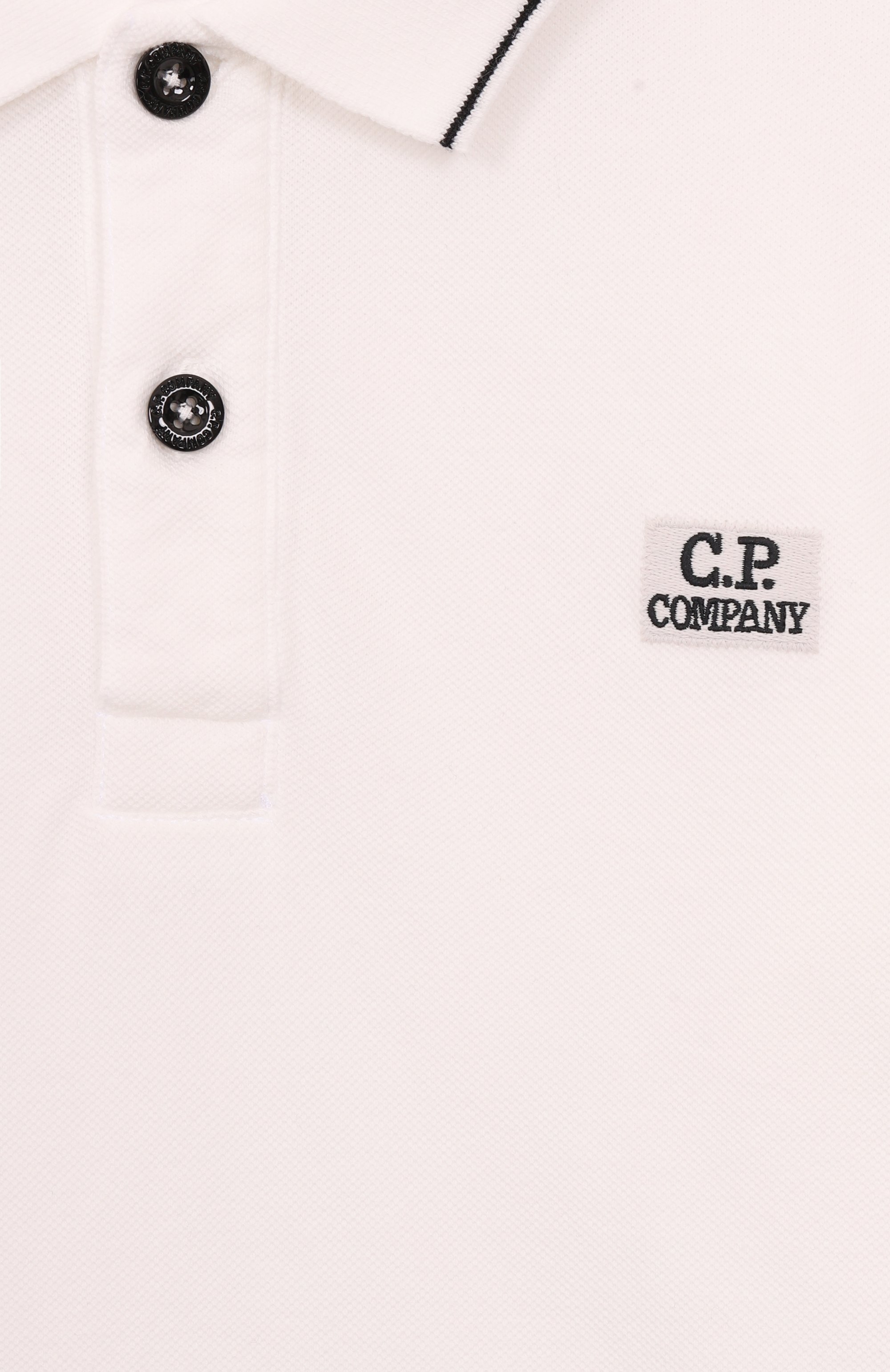 Хлопковое поло C.P. COMPANY белого цвета по цене 10800 руб., арт. C0M001/LFA04/4-8, фото 3 Хлопковое поло C.P. COMPANY, арт. C0M001/LFA04/4-8, фото 3