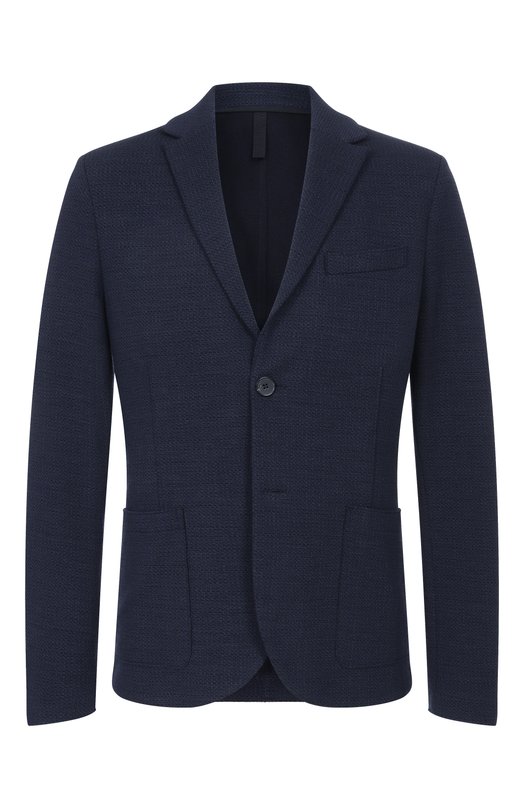 Пиджак из шерсти и шелка Harris Wharf London CL8P22PPM/PPM Синий CL8P22PPM/PPM
