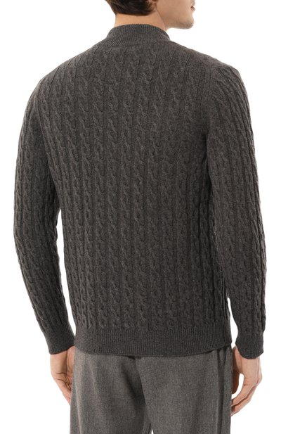 Кашемировый кардиган KITON темно-серого цвета по цене 376000 руб., арт. UMK10191040, фото 4 Кашемировый кардиган KITON, арт. UMK10191040, фото 4