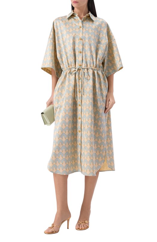 Платье из шелка и шерсти Akhmadullina 1126.5D710/S458.1 Бежевый  1126.5D710/S458.1 Фото 2