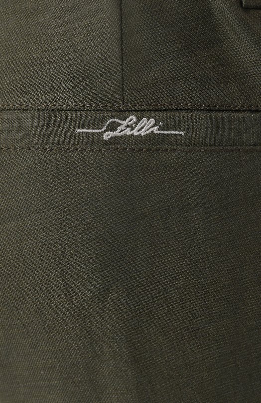 Брюки изо льна и шелка Zilli CP801BM0850VZC000 Хаки  CP801BM0850VZC000 Фото 5
