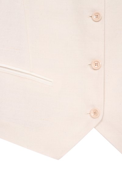 Жилет из хлопка и вискозы ELEVENTY кремового цвета по цене 26750 руб., арт. EY2A22/I0313_001, фото 3 Жилет из хлопка и вискозы ELEVENTY, арт. EY2A22/I0313_001, фото 3