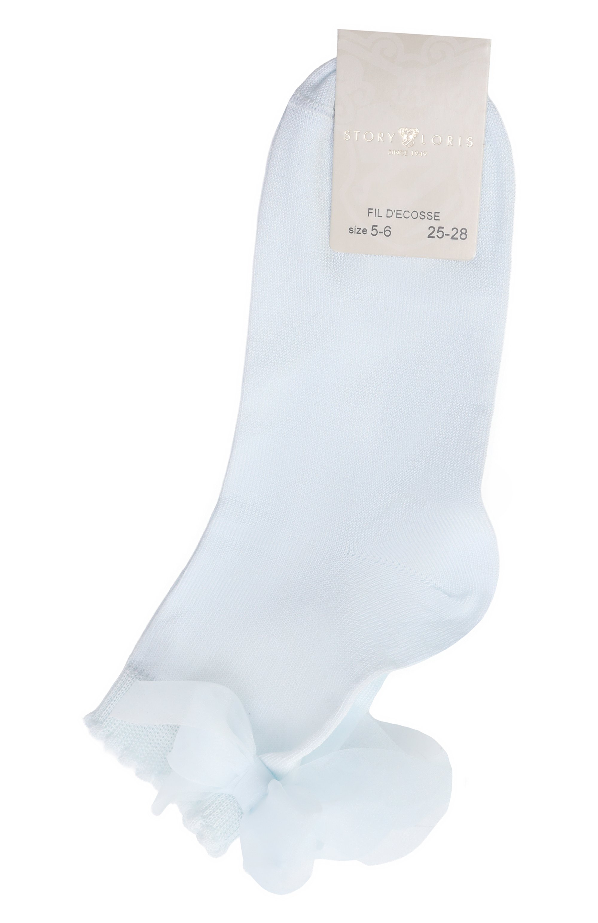 Хлопковые носки STORY LORIS голубого цвета по цене 3490 руб., арт. 6397_001, фото 1 Хлопковые носки STORY LORIS, арт. 6397_001, фото 1