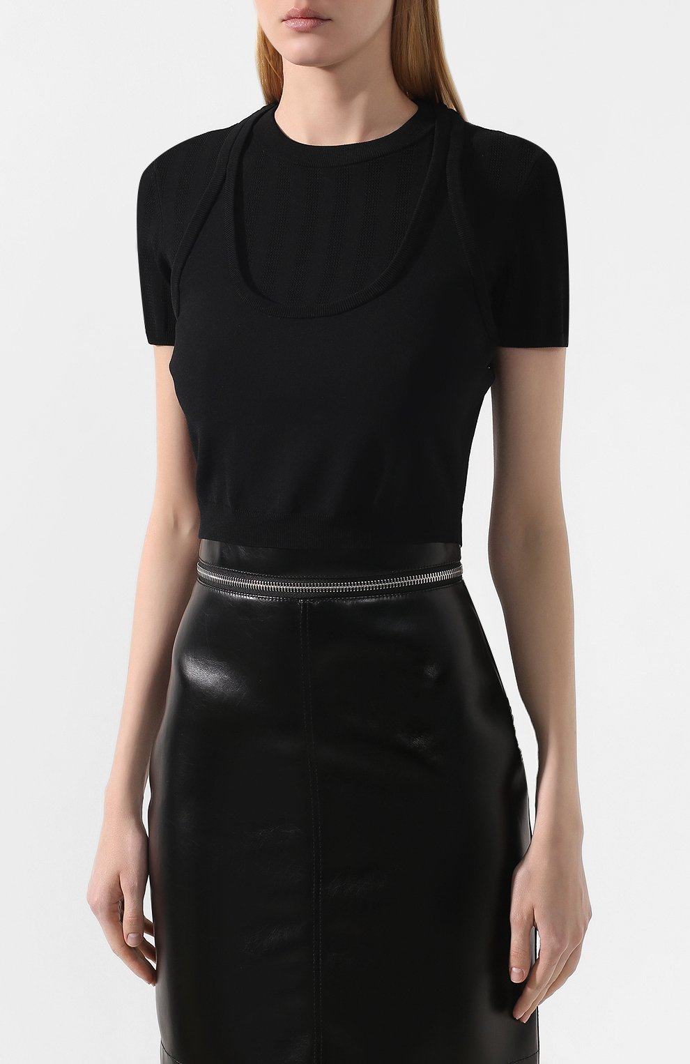 Топ ALEXANDERWANG.T черного цвета по цене 29950 руб., арт. 4KC2191005, фото 3 Топ ALEXANDERWANG.T, арт. 4KC2191005, фото 3