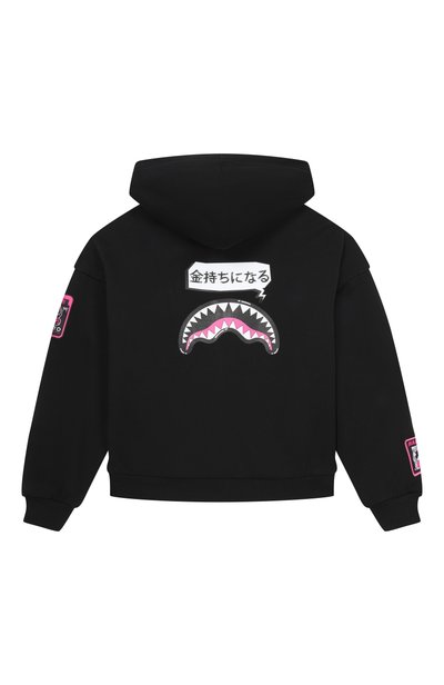 Хлопковая толстовка SPRAYGROUND, арт. SPY1554GBLK/SHARK IN JAPAN 0VER FULL-ZIP H00DIE BL, фото 2