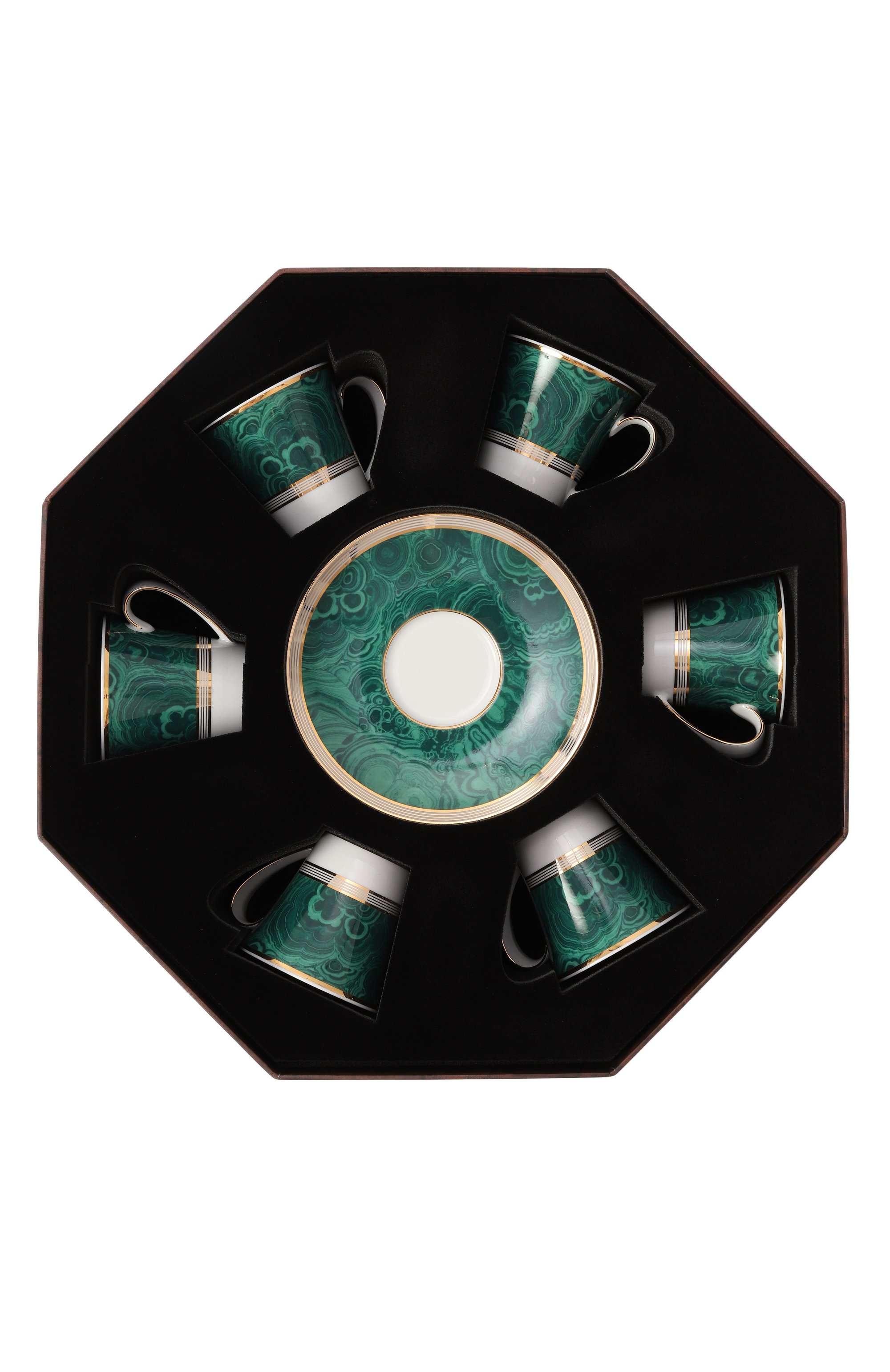Набор из шести чайных чашек с блюдцами malachite STEFANO RICCI, арт. 0TT002/MLCH02/6, фото 1