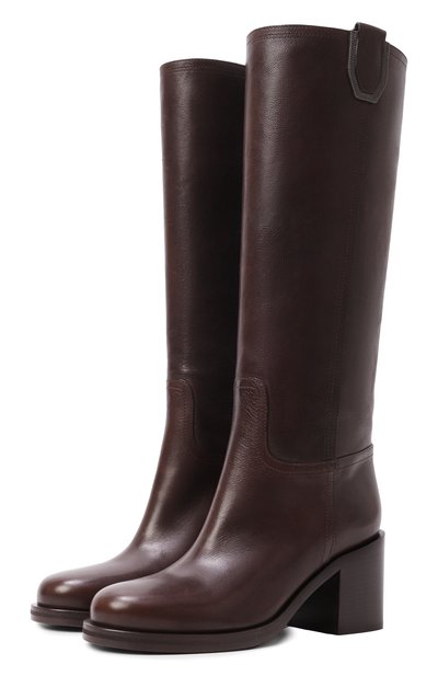 Женские кожаные сапоги BRUNELLO CUCINELLI, арт. MZ0RC3110