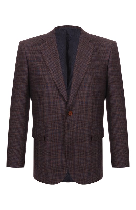 Пиджак из шерсти и кашемира Stefano Ricci S1RF432000/B168HA/60 Коричневый S1RF432000/B168HA/60