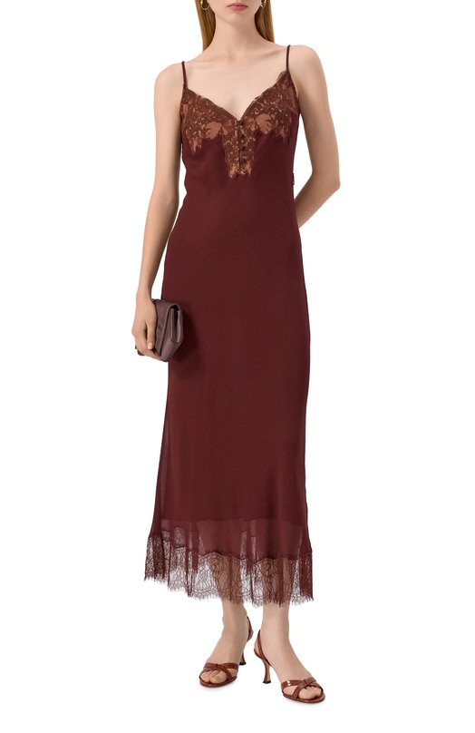 Кожаные босоножки Elsy 70 Jimmy Choo ELSY 70/CCL Коричневый  ELSY 70/CCL Фото 3
