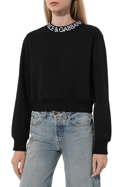 Свитшот DOLCE & GABBANA черного цвета по цене 75850 руб., арт. F9R50Z/GDB6B, фото 3 Свитшот DOLCE & GABBANA, арт. F9R50Z/GDB6B, фото 3