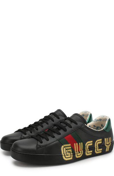 Кожаные кеды new ace на шнуровке GUCCI, арт. 523455/0G290, фото 1