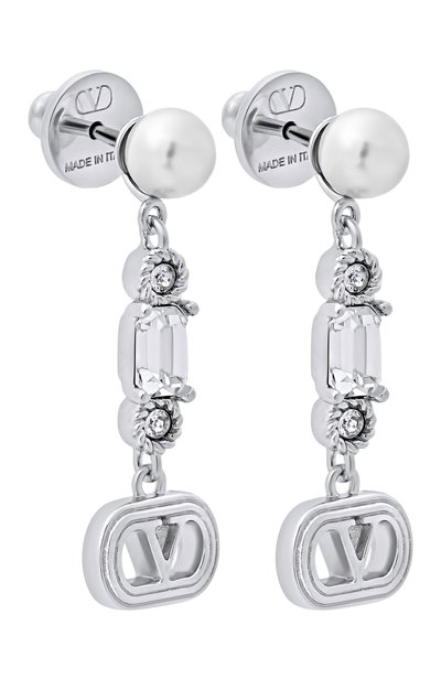 Серьги VALENTINO серебряного цвета по цене 59950 руб., арт. 9W2J0AI8/WKD, фото 3 Серьги VALENTINO, арт. 9W2J0AI8/WKD, фото 3